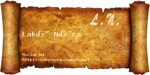 Lakó Nóra névjegykártya