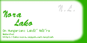 nora lako business card